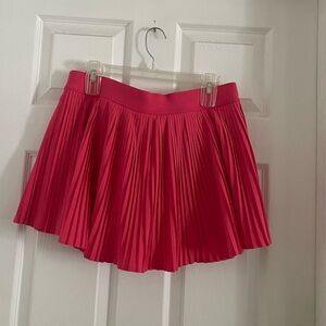 Lululemon Athletica orange red mini Skater Skort with Pleats Sz 12